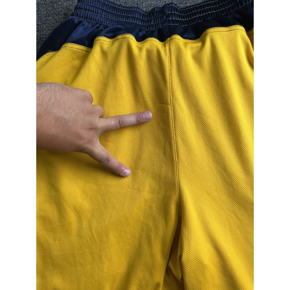 Mens Jordan Cal Golden Bears Basketball Mesh Shorts Yellow Blue, Size L